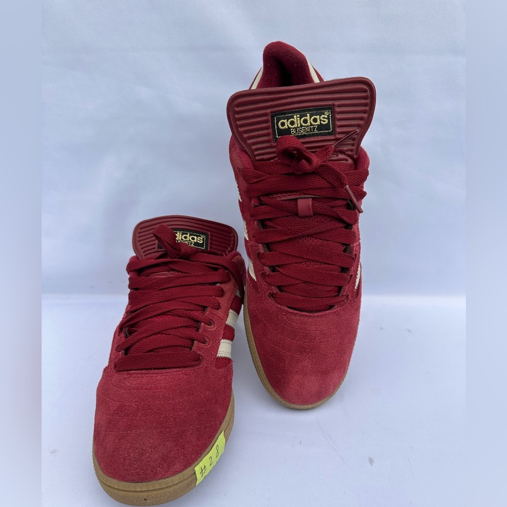 #28 Adidas Originals Busenitz Sneakers Burgundy Suede Skate Shoes US 8 Mens